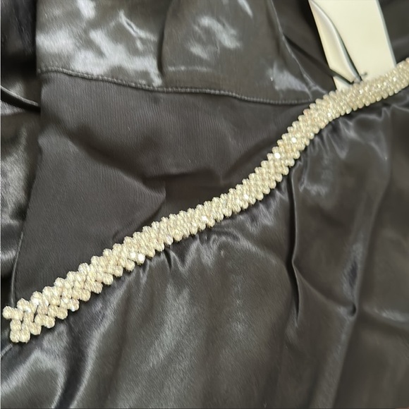 NWT ZARA SATIN EFFECT RHINESTONE DRESS Small - Picture 3 of 3